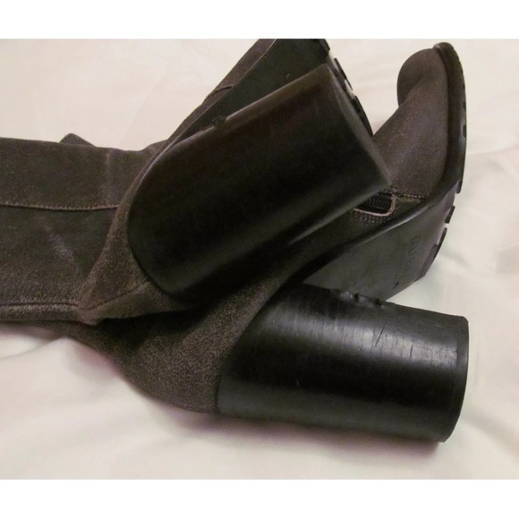 GUESS MARCIANO mid calf crackle block heel boots - Picture 4 of 5